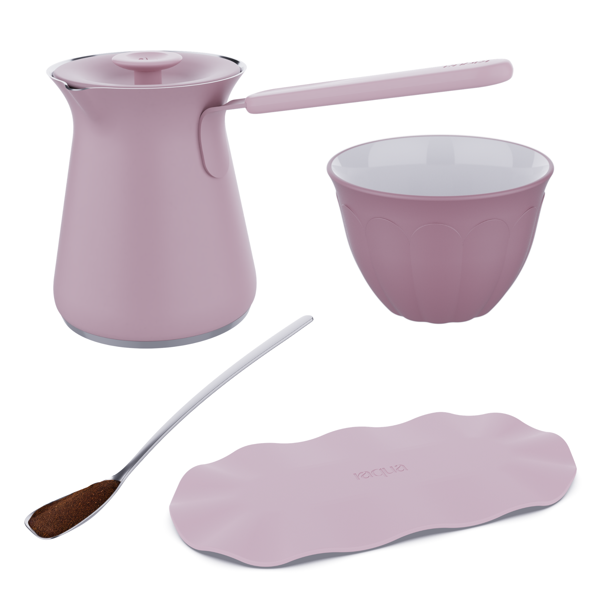 Large Pot + Large Trivet + 6 Cups + Spoon
