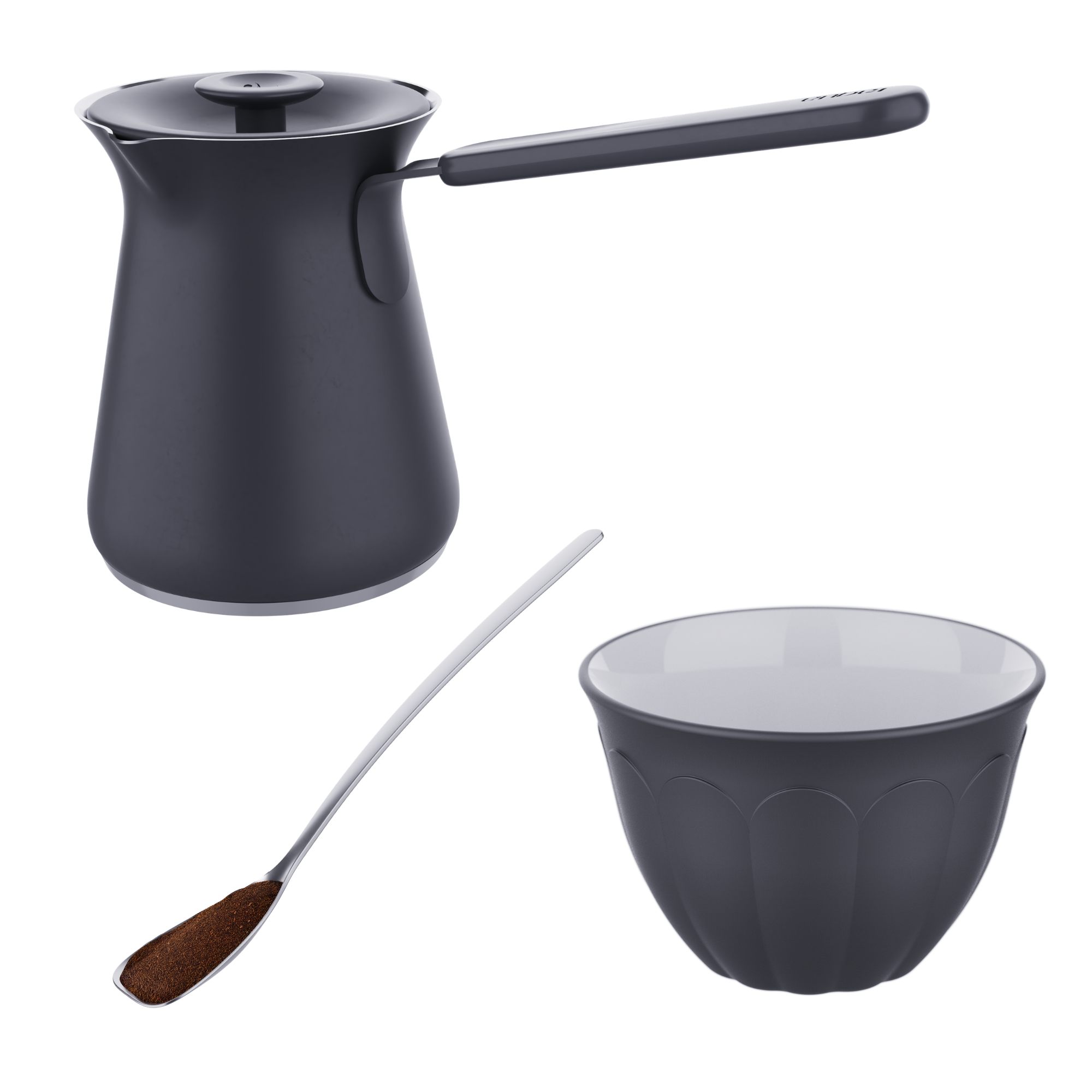 Large Pot + 6 Cups + Spoon