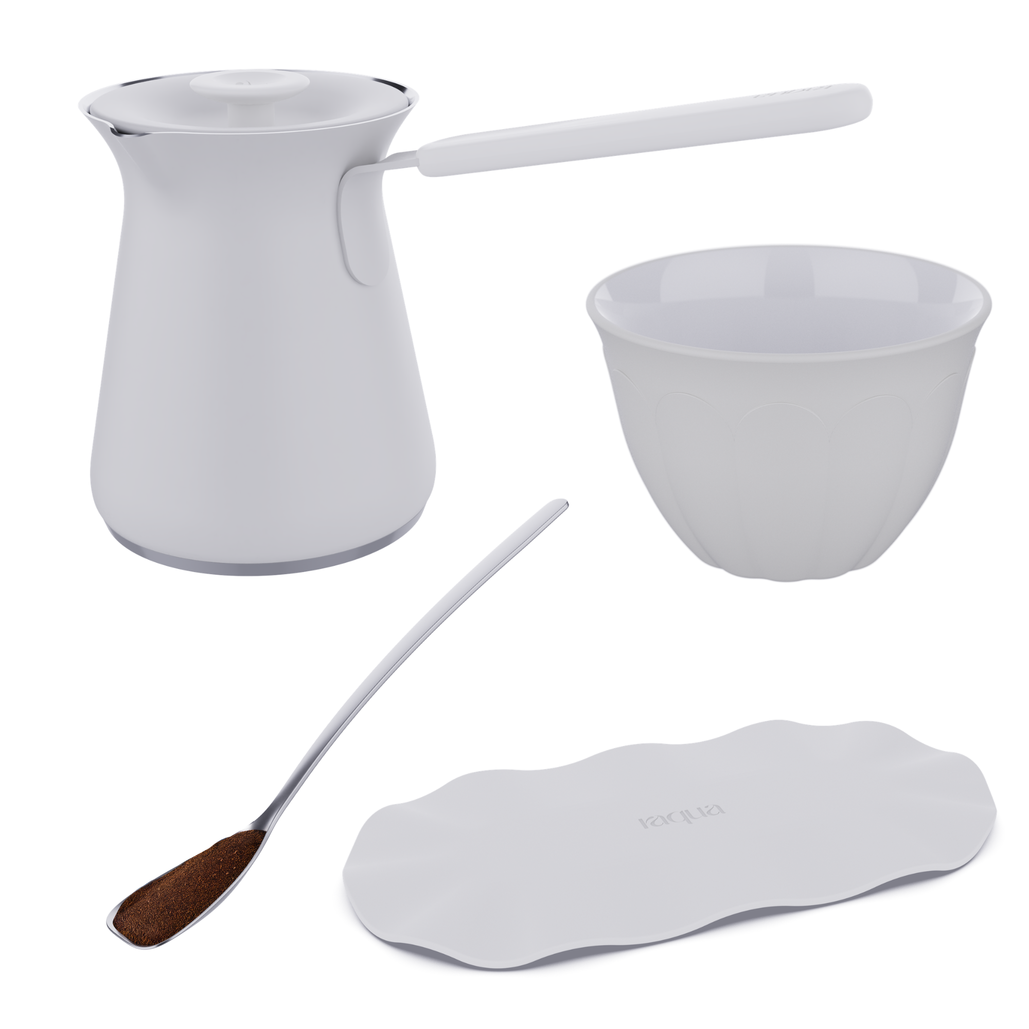 Large Pot + Large Trivet + 6 Cups + Spoon