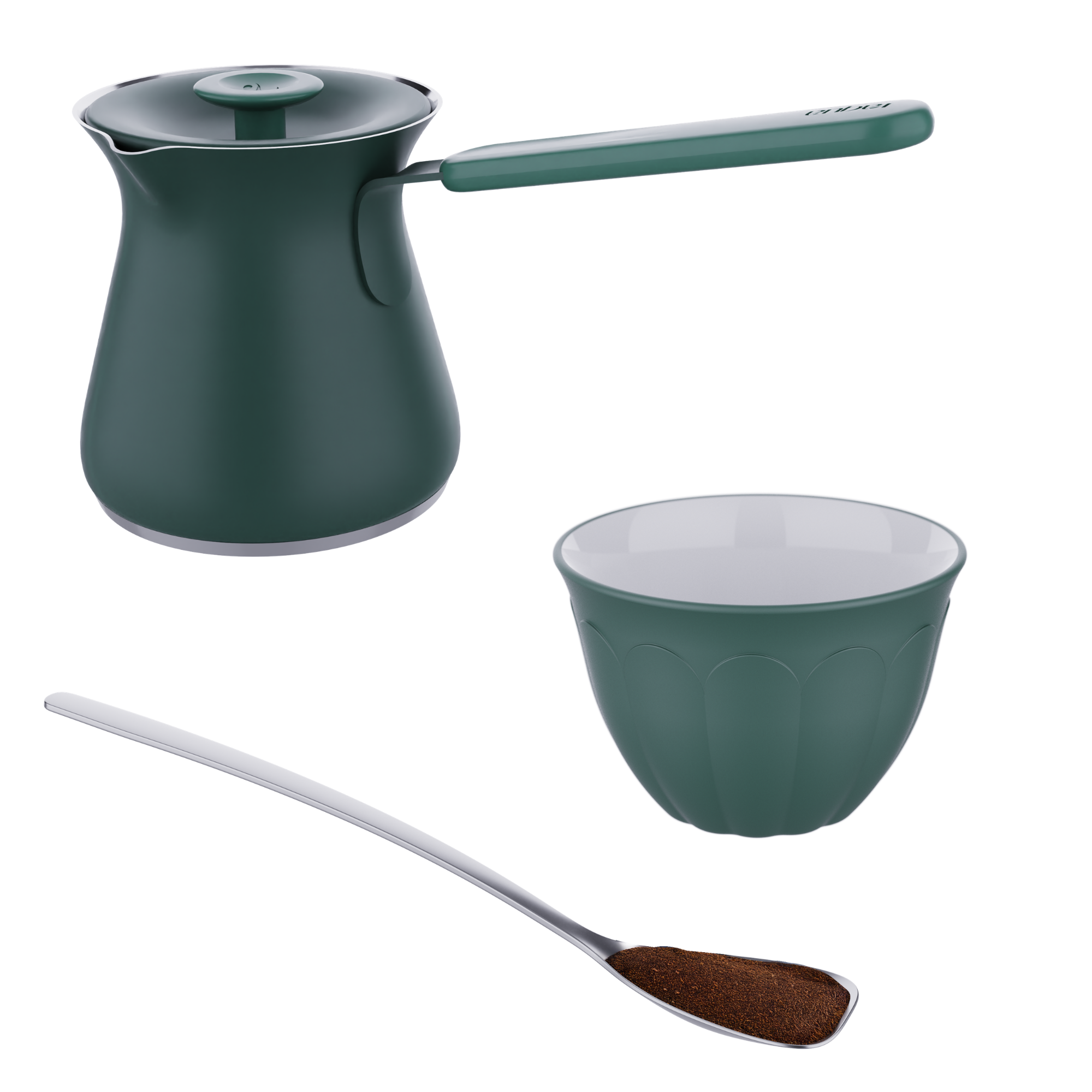 Small Pot + 6 Cups + Spoon